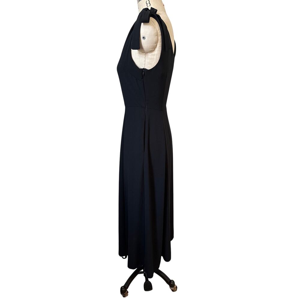 Mossimo Black Tie Shoulder Midi Fit & Flare Dress Size Small - Picture 3 of 7